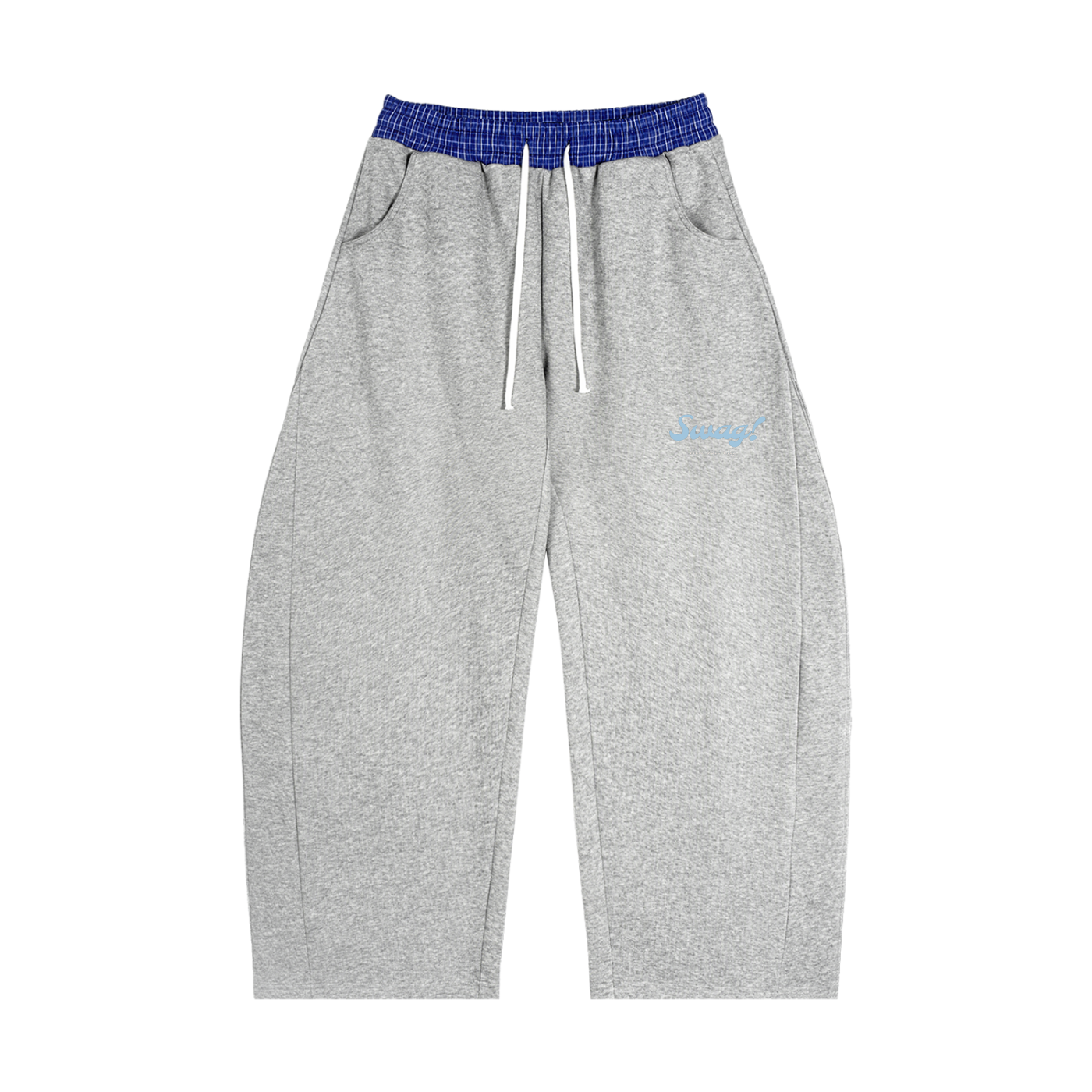 Plaid Waistband Barrel Sweatpants